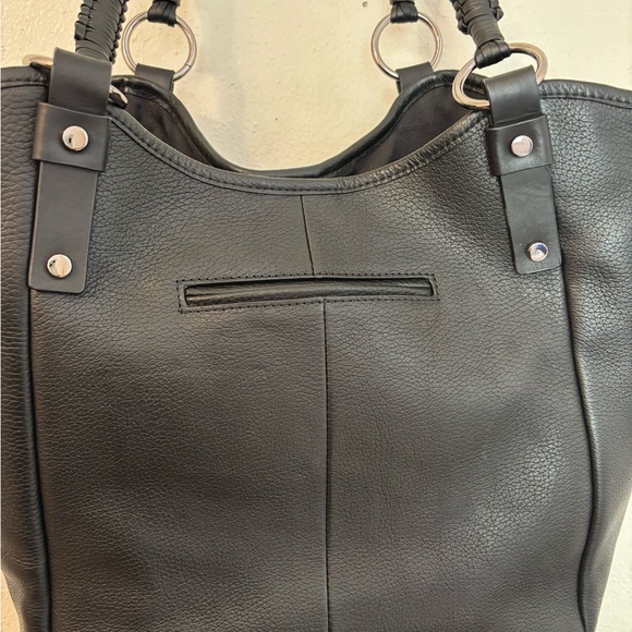 Vince Camuto Baile To Large Black Leather Purse - Picture 4 of 7